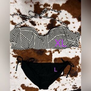 Black/White bikini L/XL